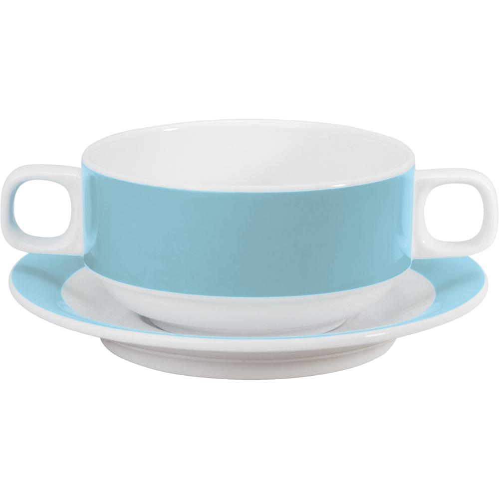 COLOURS Suppentasse - 28 cl - (stapelbar) - Hellblau