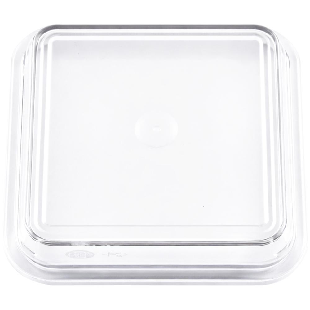 EURO Domdeckel 11 x 11 x 3 cm - Klar (Tritan) - Steg innen