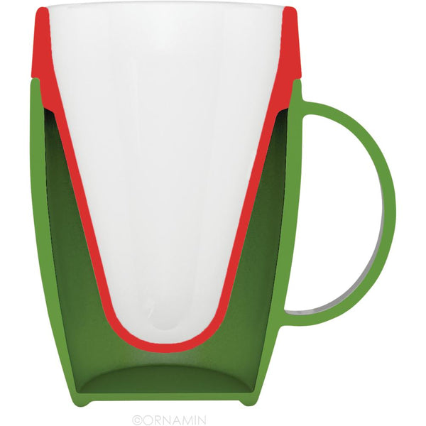 MODELL 905 - VITAL Henkelbecher 16 cl - Ø 7 x 12 cm - Grün-Weiß (PP)