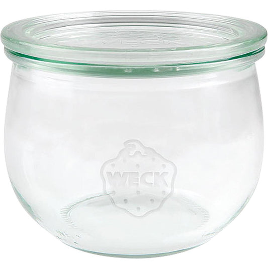 WECK Tulpenglas # 744 - 580 ml (6er Set mit Deckel / RR 100 mm)