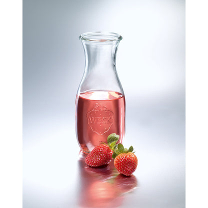 WECK Flasche # 764 - Inhalt 530 ml (6er Set mit Deckel / RR 60 mm - Ø 6,7 x 18,4 cm)