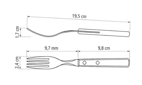 CHURRASCO Pizza-/Steakgabel - Rot - 19,5 cm