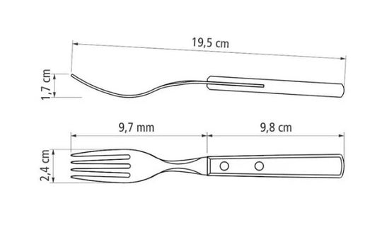 CHURRASCO Pizza-/Steakgabel - Rot - 19,5 cm