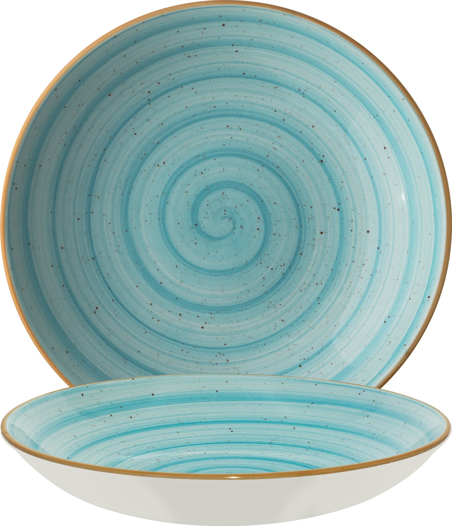 AURA Bloom Teller, tief - Ø 28 x 5,4 cm - 1,7 l - Aqua