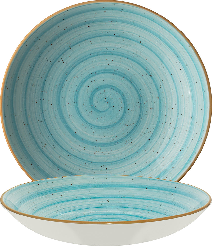 AURA Bloom Teller, tief - Ø 28 x 5,4 cm - 1,7 l - Aqua