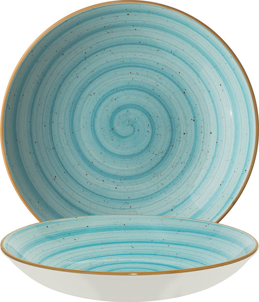 AURA Bloom Teller, tief - Ø 28 x 5,4 cm - 1,7 l - Aqua