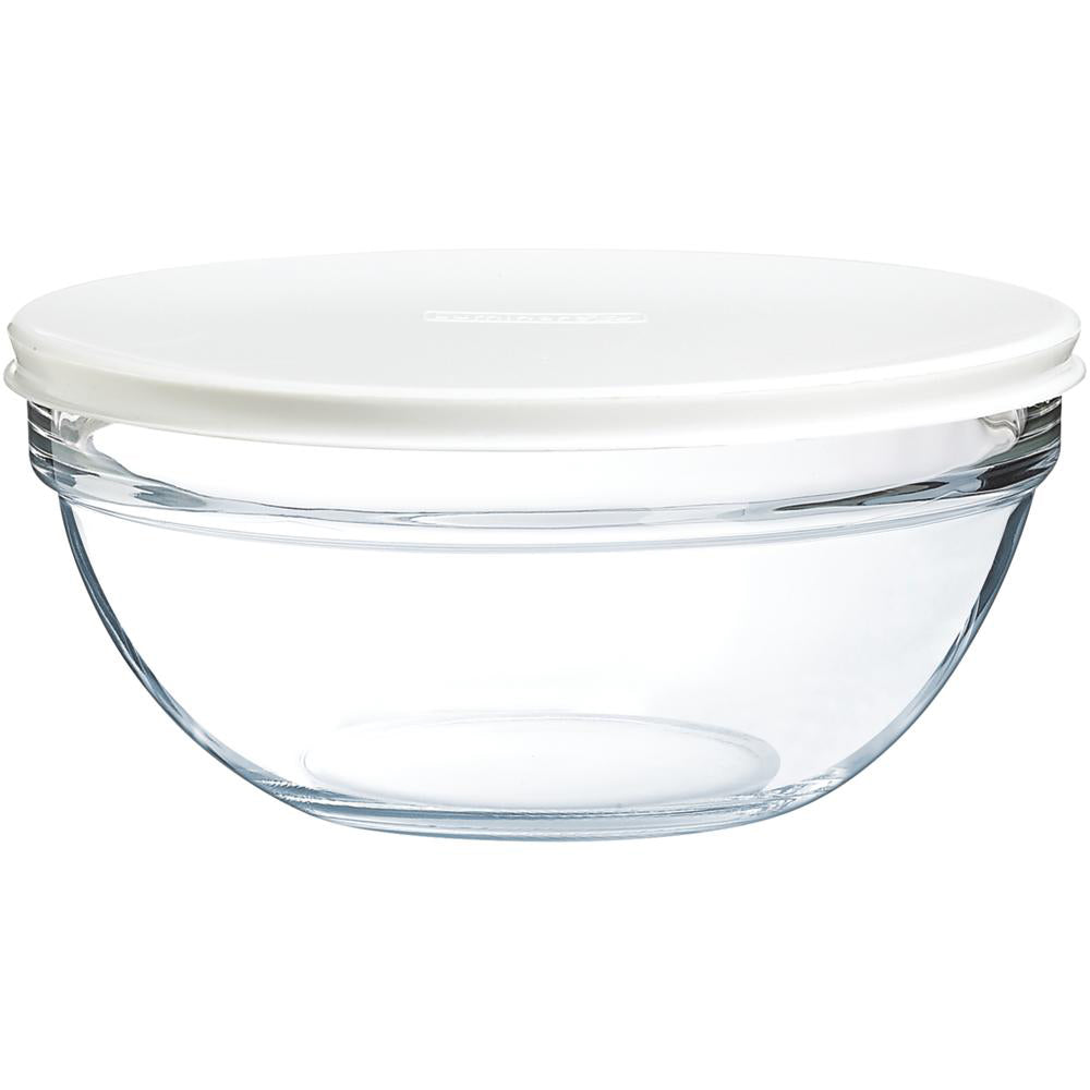 EMPILABLE Glasschüssel mit Deckel - Ø 20 x 9,2 cm (Inhalt 1,8 l)