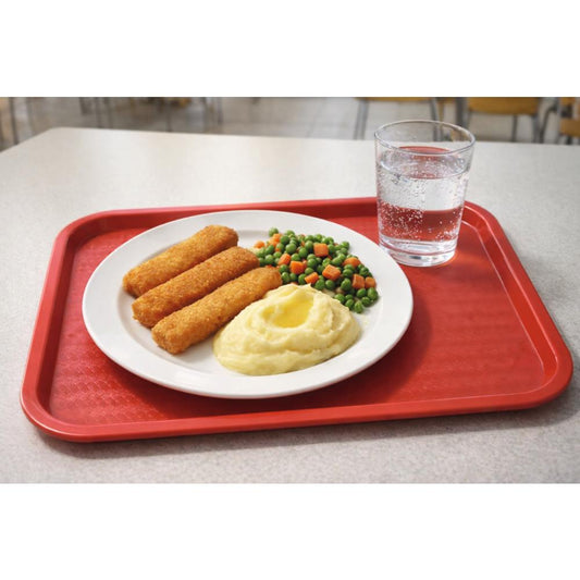 Snack-Tablett 33 x 26 cm - Rot (PP)