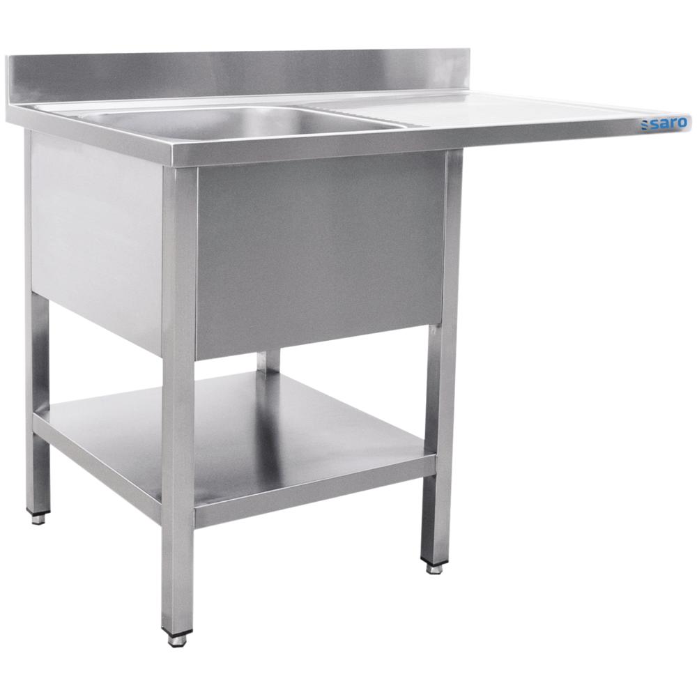 Edelstahl Spülcenter - 1 Becken Links - 1200 x 600 x 850 mm