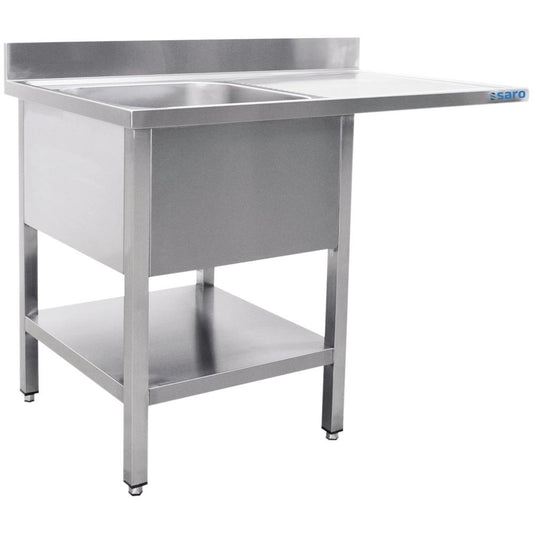Edelstahl Spülcenter - 1 Becken links - 1200 x 700 x 850 mm
