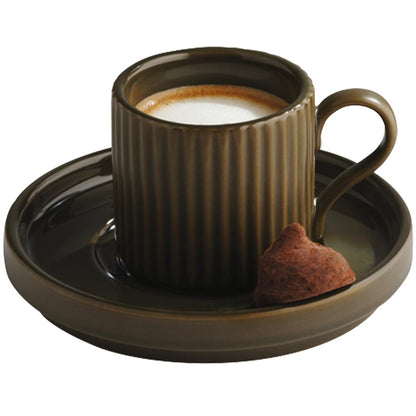 THE GRID Espressotasse - 6 x 6 cm - 8 cl - Porzellan, Mud