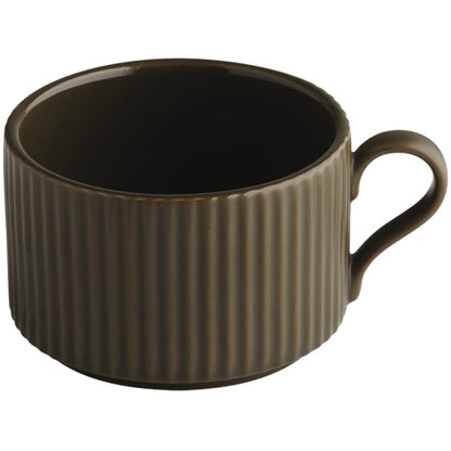 THE GRID Cappuccinotasse - 9 x 6 cm - 20 cl - Porzellan, Mud