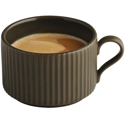 THE GRID Cappuccinotasse - 9 x 6 cm - 20 cl - Porzellan, Mud
