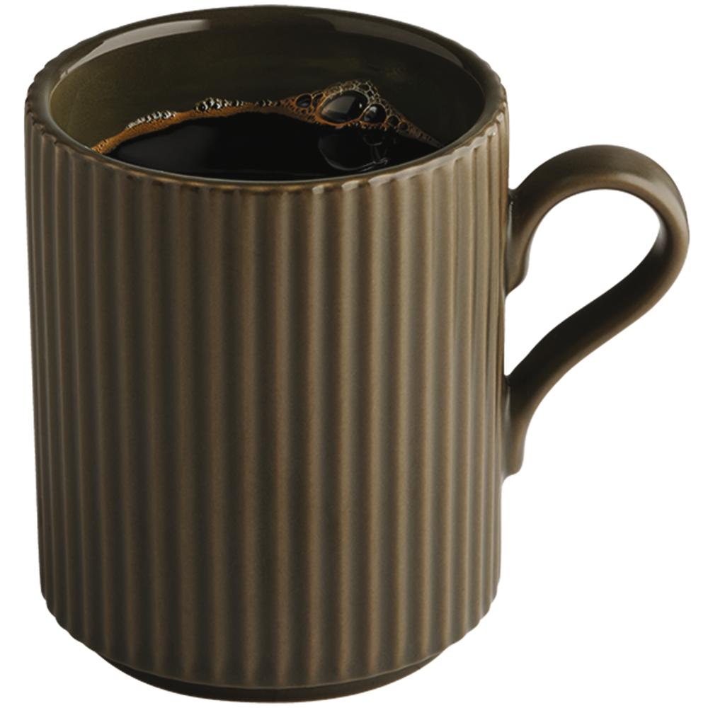 THE GRID Kaffeebecher - 7,5 x 9,5 cm - 24 cl -Porzellan, Mud