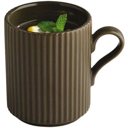 THE GRID Kaffeebecher - 7,5 x 9,5 cm - 24 cl -Porzellan, Mud