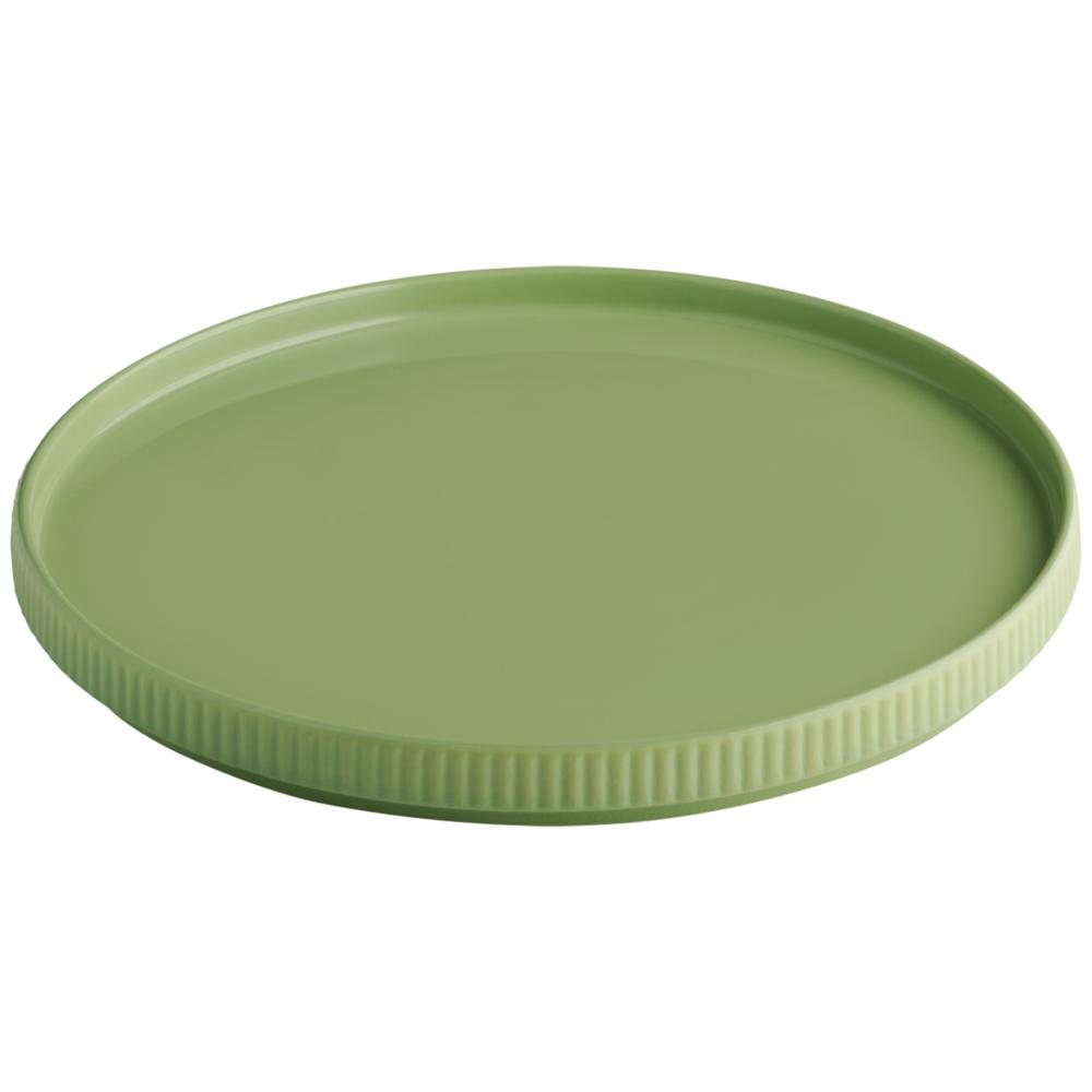 THE GRID Teller - 26 x 2,5 cm - Porzellan, Sage