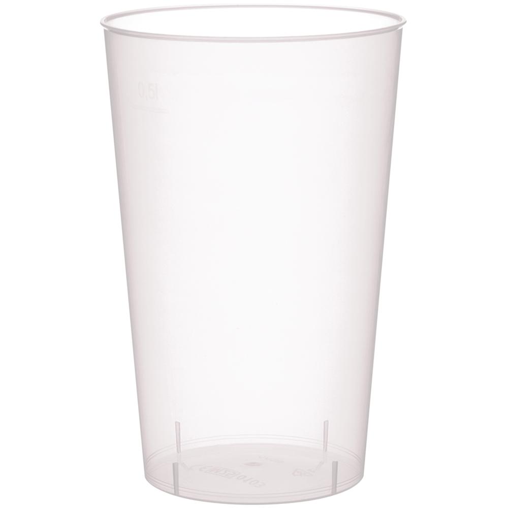 BASIC  Mehrweg Trinkbecher -  geeicht /-/ 0,5 l - PP