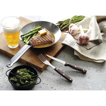 Steakgabel, braun - 20 cm (Set mit 6 Stück)