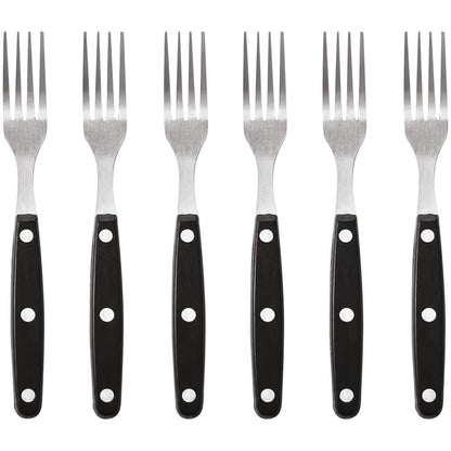 Steakgabel, schwarz - 20 cm (Set mit 6 Stück)