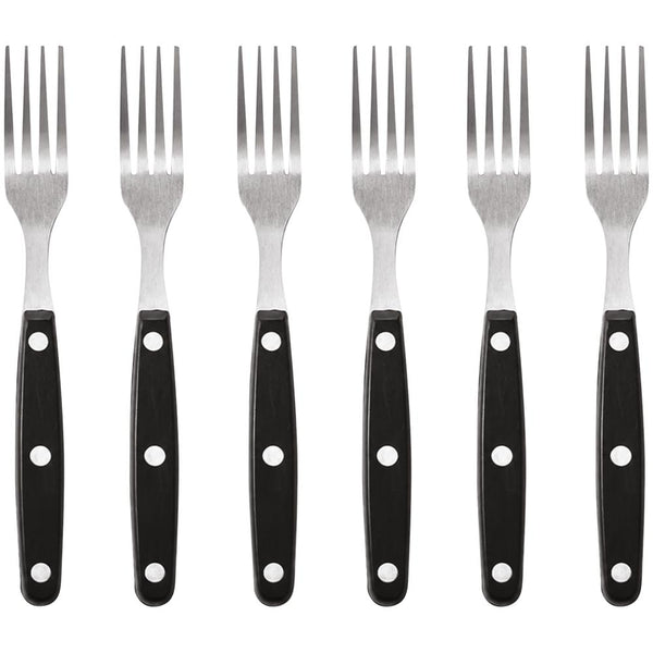 Steakgabel, schwarz - 20 cm (Set mit 6 Stück)