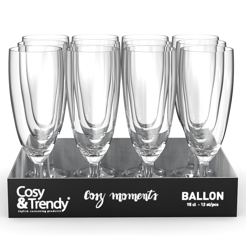 COSY MOMENTS Ballon Sektgläser  - 15 cl - (12 Stück)