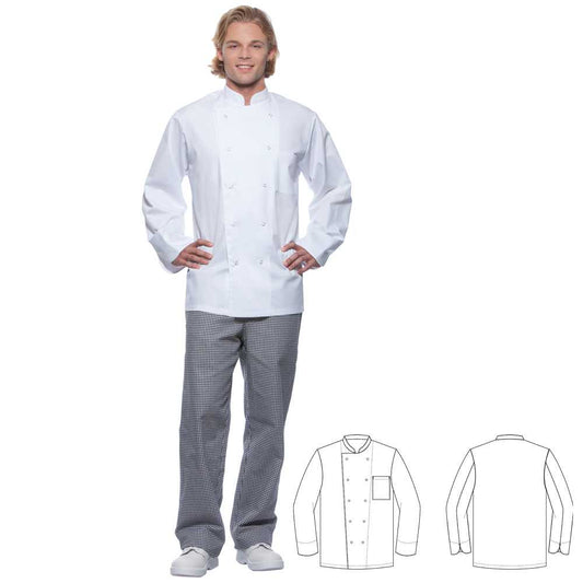 Herren-Kochjacke - Weiß - XL