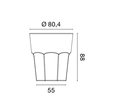 COCKTAIL Trinkbecher - 27 cl - (Ø 8,4 x 8,8 cm) - PC - Klar