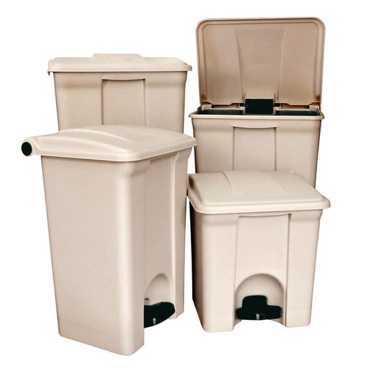 Tret-Abfalleimer PP beige - 68 Liter