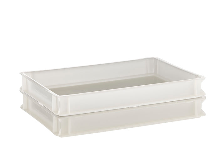 Pizzaballenbehälter HDPE weiß (Größe 60 x 40 x 7,5 cm)