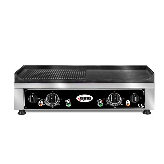 GMG Elektro-Grillplatte 70x50 ½ glatt, ½ gerillt - Tischgerät