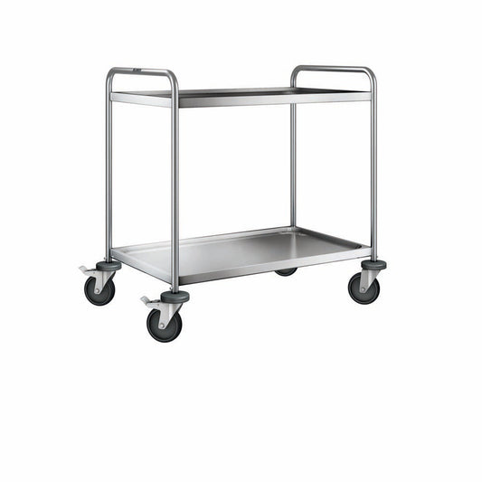 SW 9x6-2 Servierwagen 2-bordig (90 x 55 cm) - stahlverzinkte Rollen