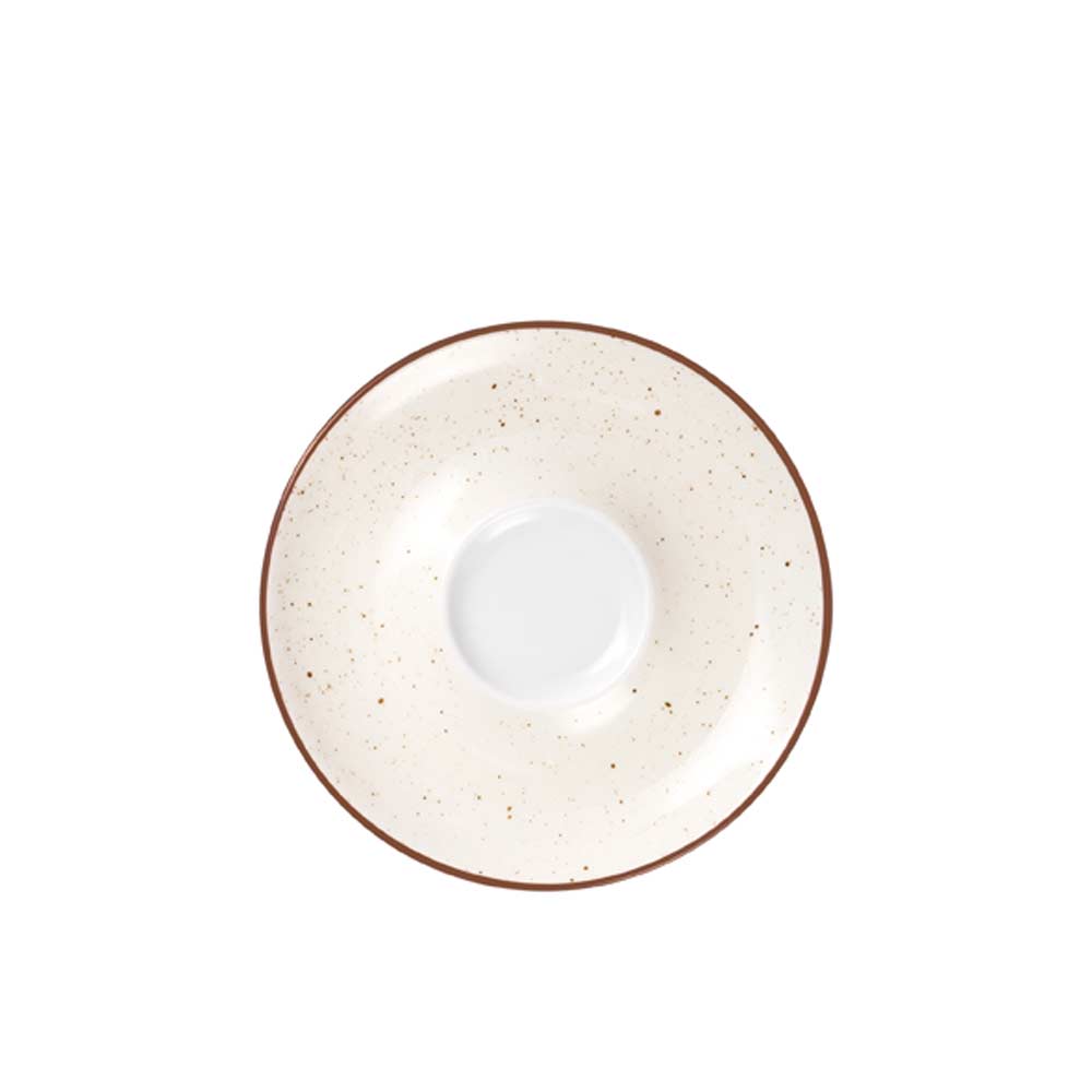 VINTAGE Milchkaffee-Untere 16,5 cm - Eierschalen-Beige