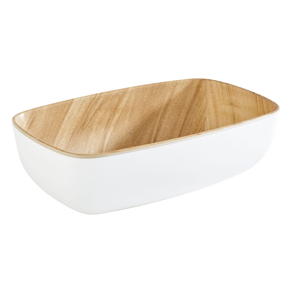 FRIDA Schüssel GN 1/9 - 17,6 x 10,8 x 5,5 cm - Melamin - (0,5 l) - Holz/Weiß