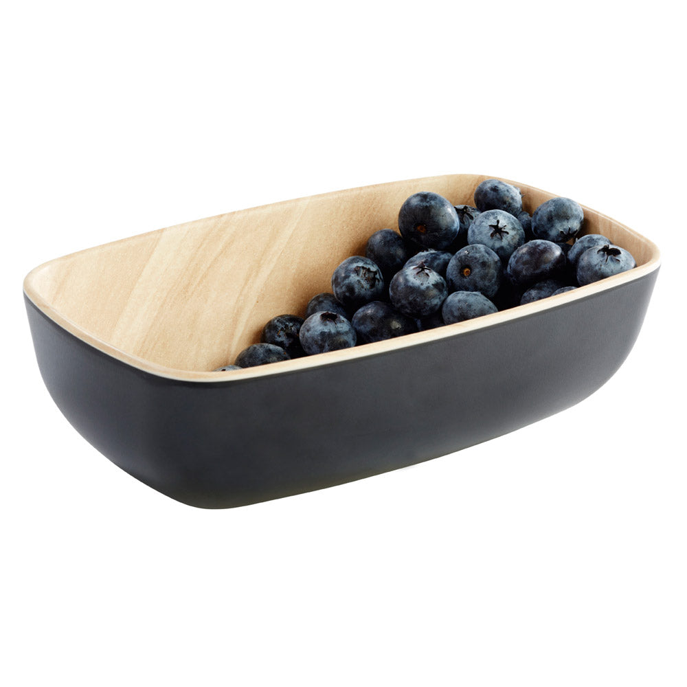FRIDA Schüssel GN 1/9 - 17,6 x 10,8 x 5,5 cm - Melamin - (0,5 l) - Holz/Schwarz