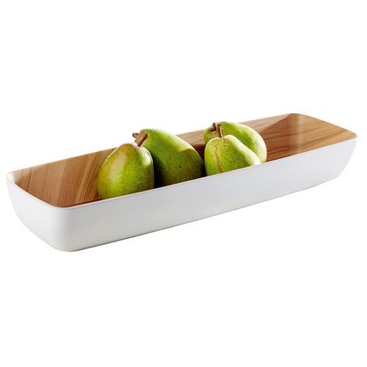 FRIDA Schüssel GN 2/4 - 53 x 16,2 x 7,5 cm - Melamin - (0,5 l) - Holz/Weiß