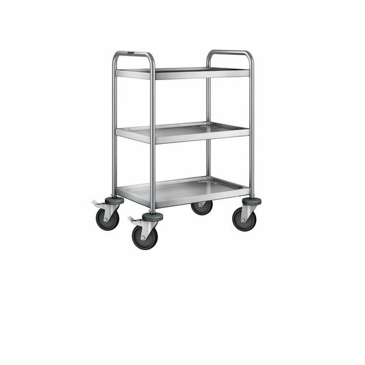 SW 6x4-3 Servierwagen 3-bordig (60 x 40 cm) - stahlverzinkte Rollen