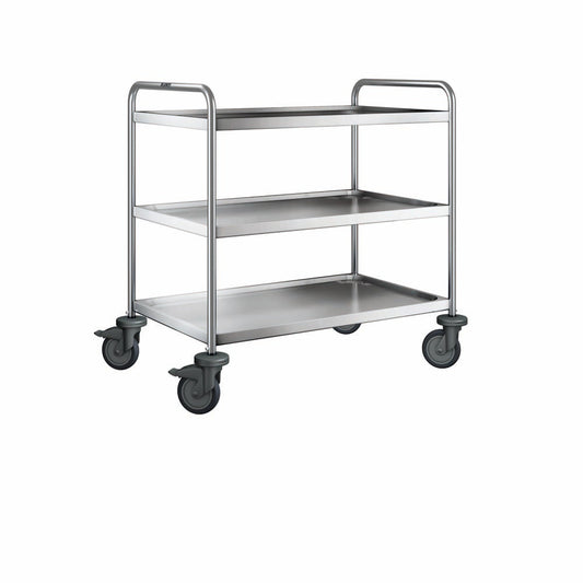 SW 9x6-3 Servierwagen 3-bordig (90 x 55 cm) - Kunststoffrollen