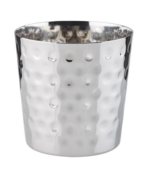 SNACK-HOLDER - Servier-Behälter Ø 8,5 x 8,5 cm - Inhalt 350 ml - gehämmert