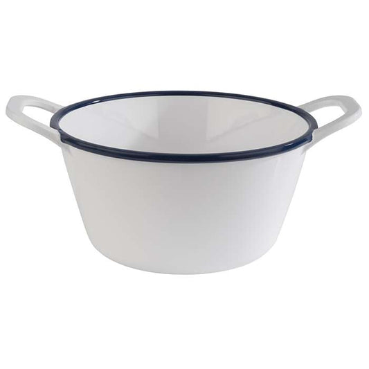 ENAMEL Schüssel mit Griffen Ø 16,5 x 9,5 cm (Inhalt 1 l) - Melamin - Emaille-Look