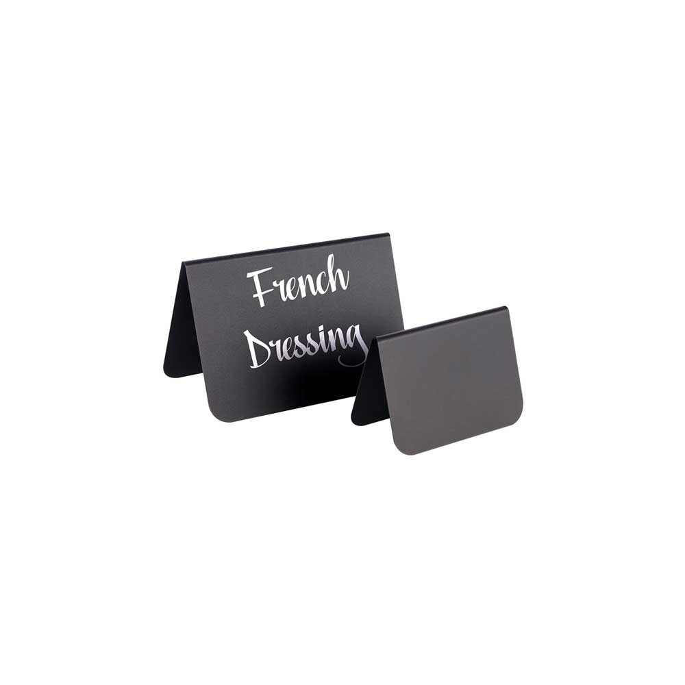 Tischaufsteller PVC schwarz (10er Set) - 7,5 x 3,5 x 5 cm