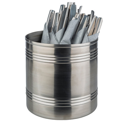SNACK-CAN Besteckbehälter - (Ø 13,5 x 14 cm) (Inhalt 1,8 l) - Edelstahl