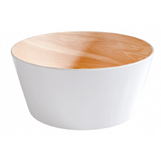 FRIDA Schüssel Ø 22 x 10,5 cm - Melamin - (2,2 l) -Holz/Weiß