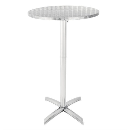 CIRCLES Klapp-Stehtisch - Ø 60 x 105 cm (Edelstahl)