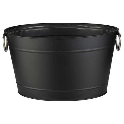 TIN Getränkewanne verzinkt - 40 x 28 x 22 cm (Inhalt 11 l) - Schwarz