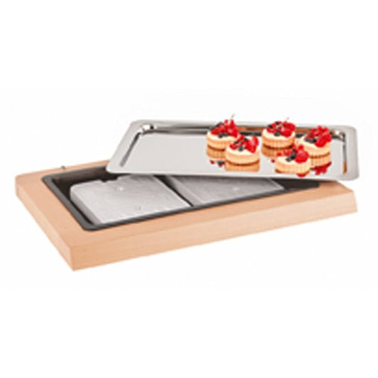 CLASSIC Holz-Frischeplatte - GN 1/1 (4-teilig)
