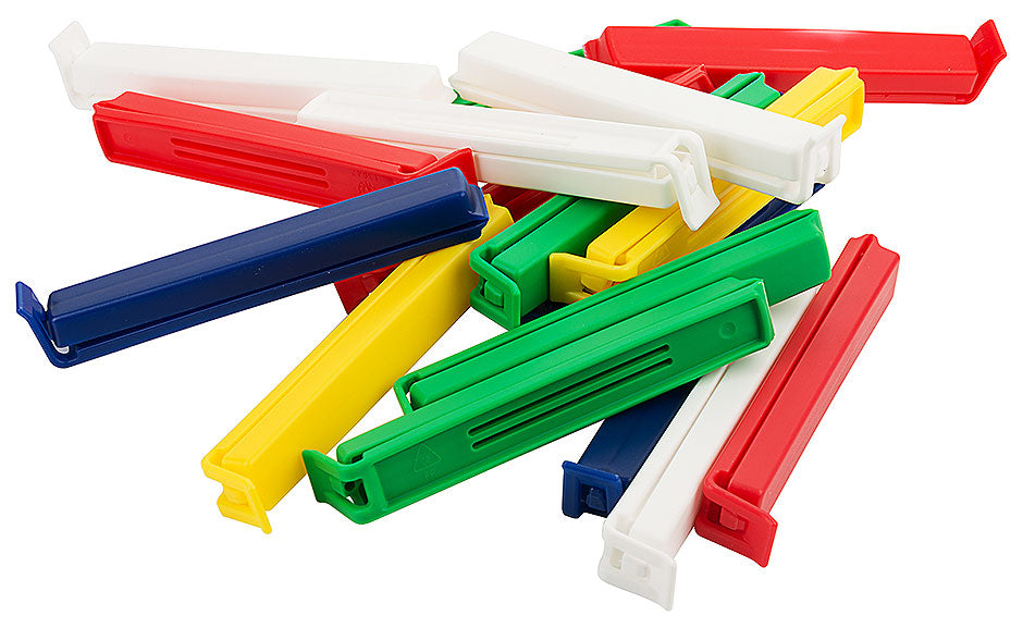 HACCP Beutelklammern 11 cm - Set à 20 Stück/5 Farben