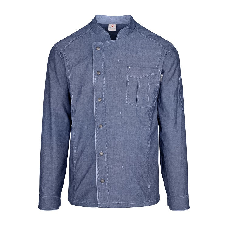 Herren-Kochjacke (Langarm) - Jeans - L