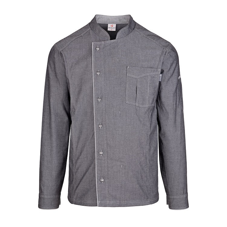 Herren-Kochjacke (Langarm) - Grau - M