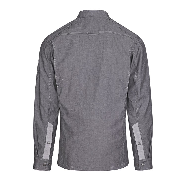Herren-Kochjacke (Langarm) - Grau - S