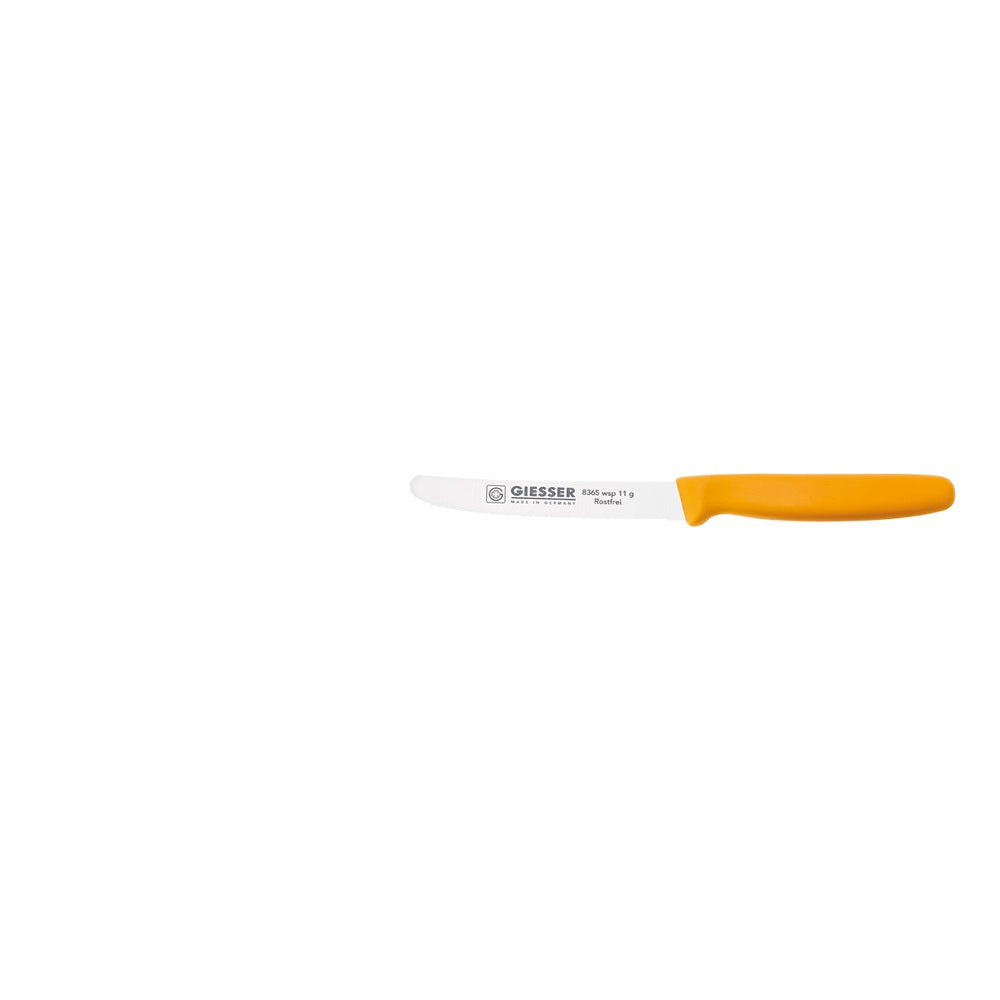 COLORATO Allzweckmesser - 21,5 cm Klinge 11 cm (Wellenschliff) Hellorange